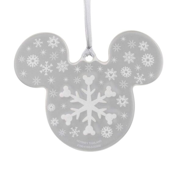 Disney Parks Snowflake Mickey Mouse Icon Disc Ornament